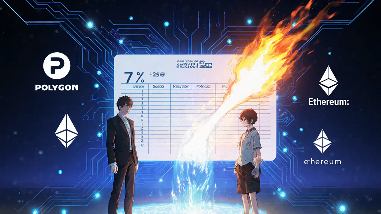 Scène montrant la répartition des frais de vente et le pool de staking de GameZone.