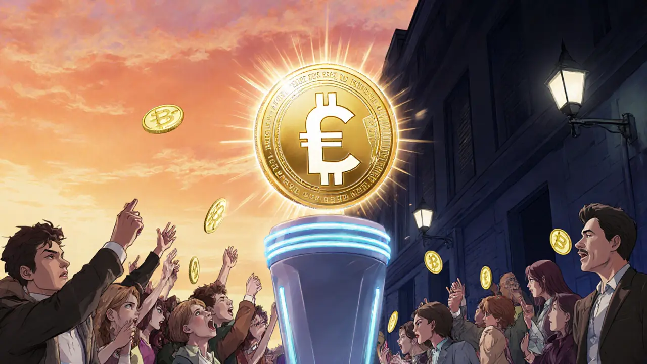 Lancement du peso numérique de Banxico, contrasté avec une scène de crypto sombre.