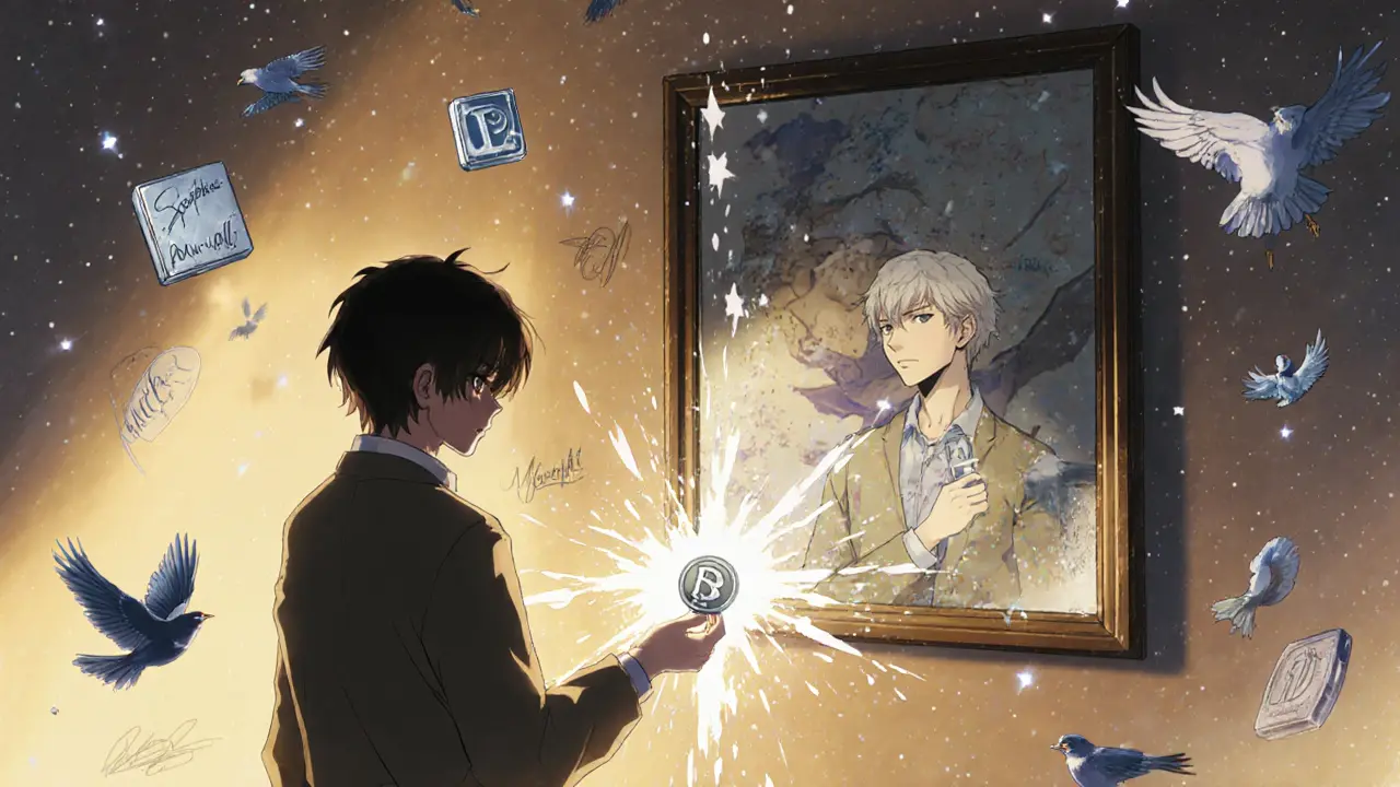 Un collectionneur regardant un pixel de la fresque MurAll qui se forme à partir d&#039;un jeton brûlé.