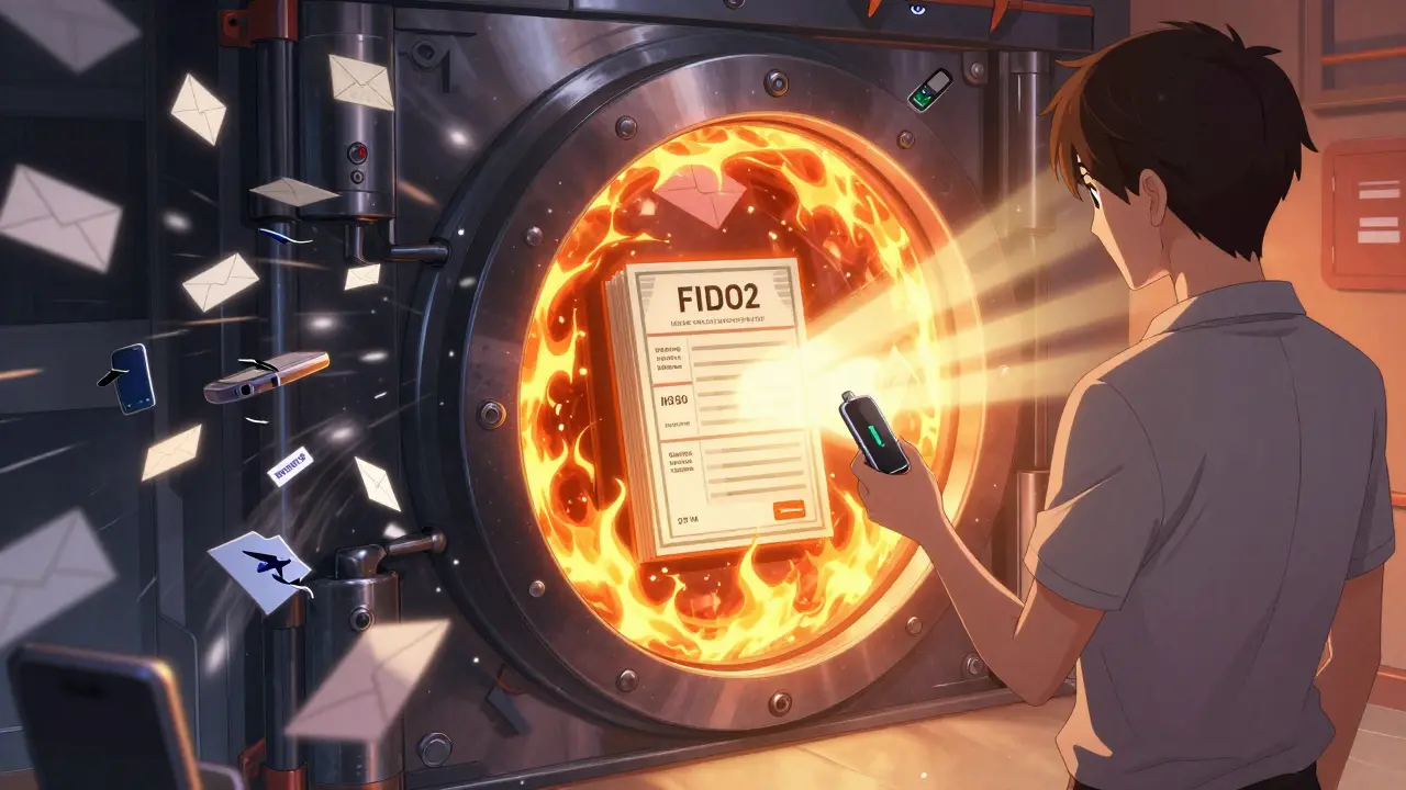 Coffre-fort numérique révélant des codes imprimés protégés, tandis qu'une tempête de cyberattaques tourbillonne à l'extérieur.