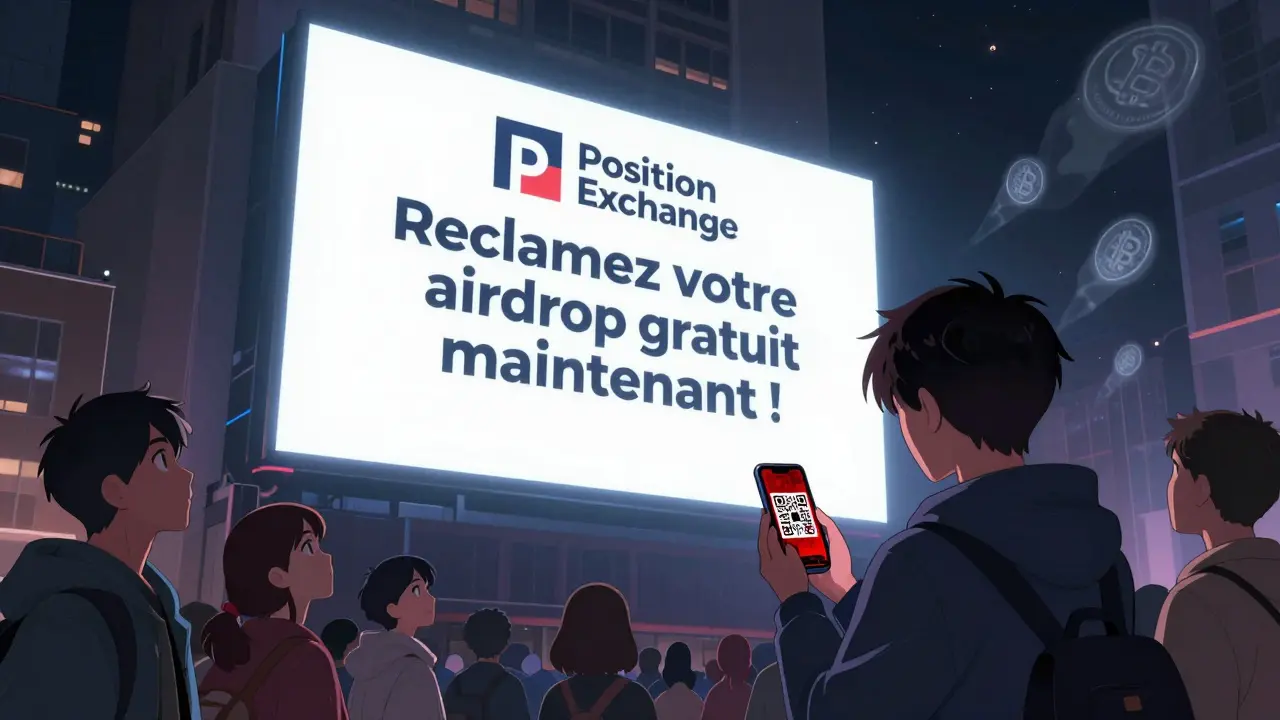 Position Exchange : l'arnaque du billboard de Times Square et l'airdrop fantôme