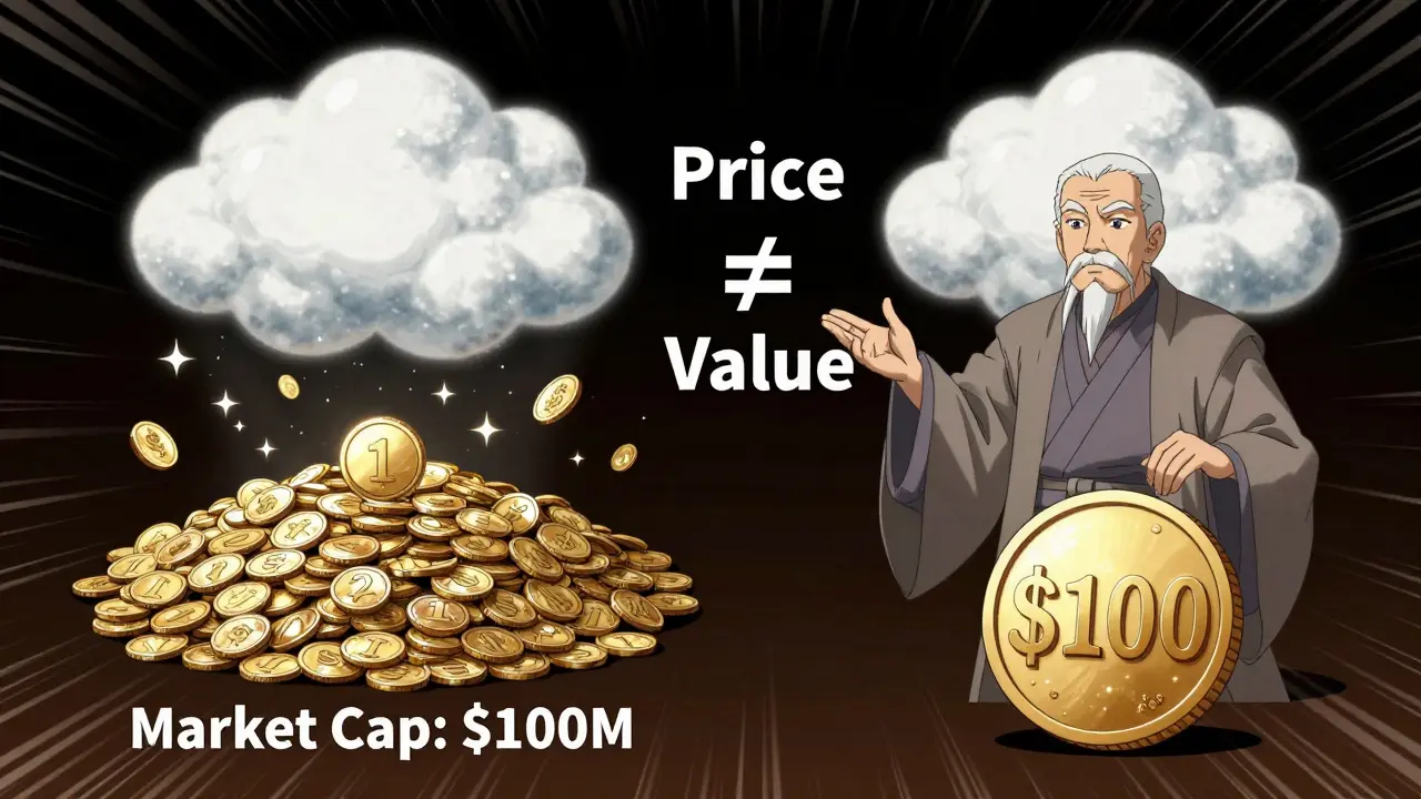 Deux pièces comparées : une petite avec beaucoup de jetons, une grande avec peu, montrant la même capitalisation.