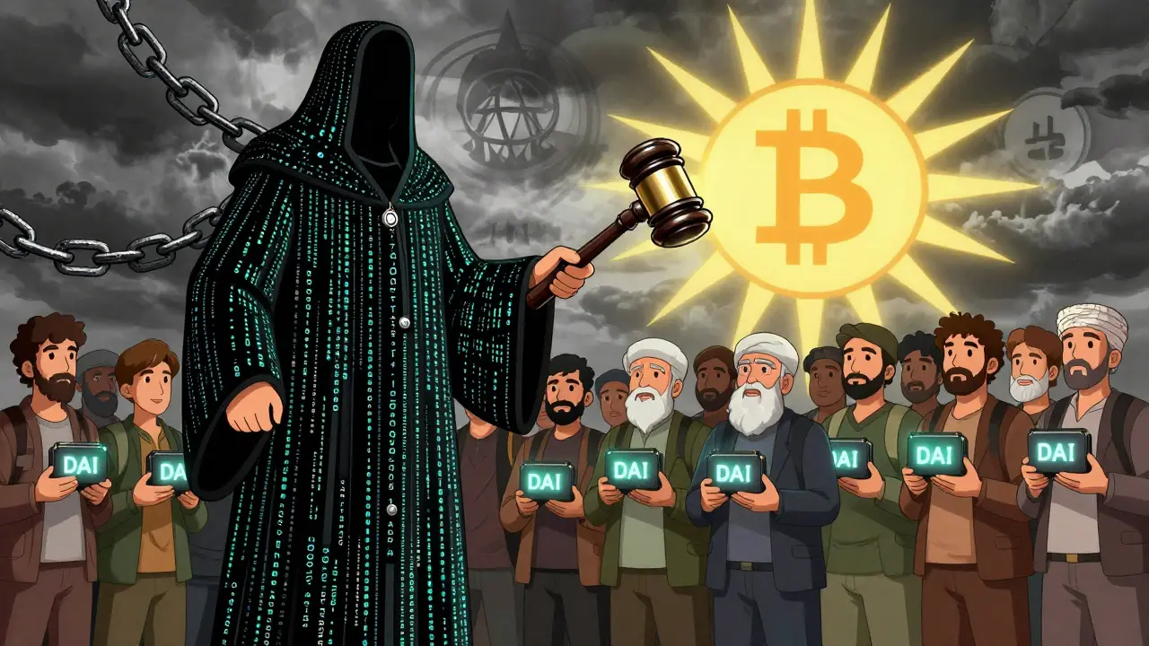 Un conflit symbolique entre une autorité étatique contrôlant le Rial numérique et des citoyens résistants tenant des portefeuilles DAI.