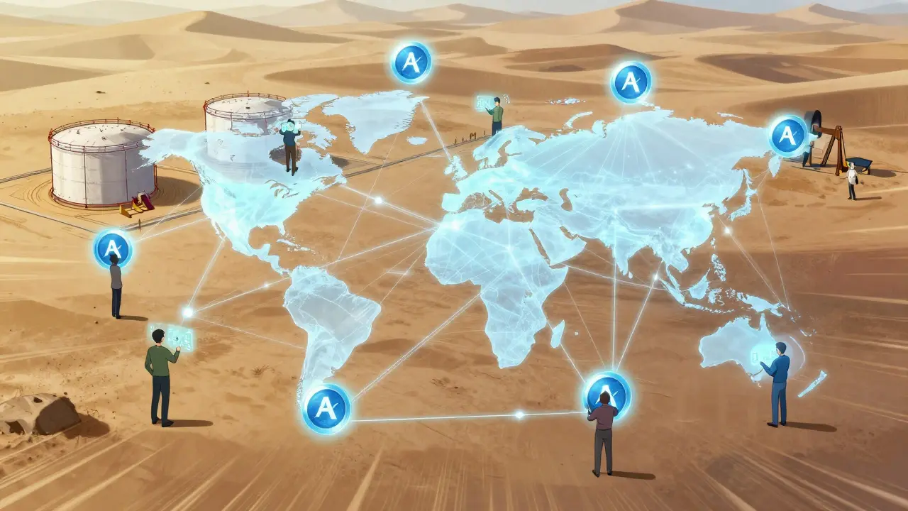 Un réseau blockchain Avalanche relie des réserves de pétrole mondiales à des jetons OILX en mouvement fluide.