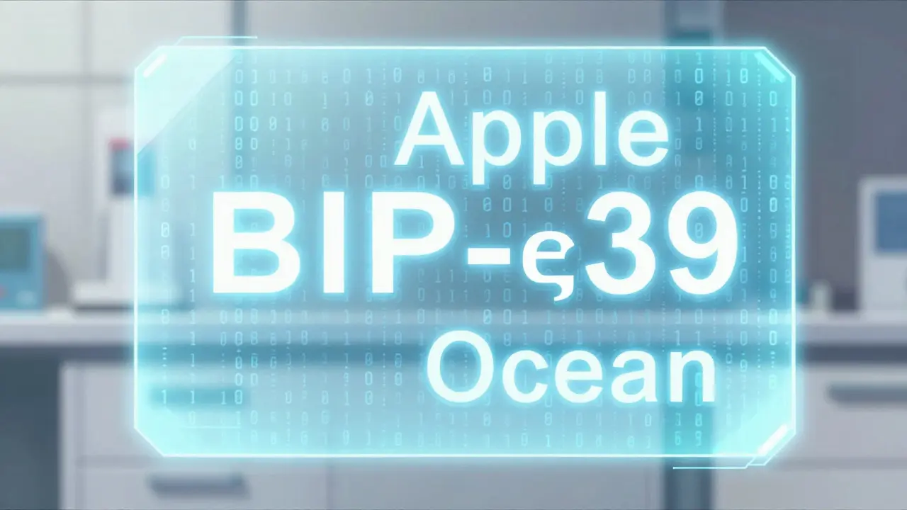 Transformation de codes binaires en mots simples sur un écran holographique.