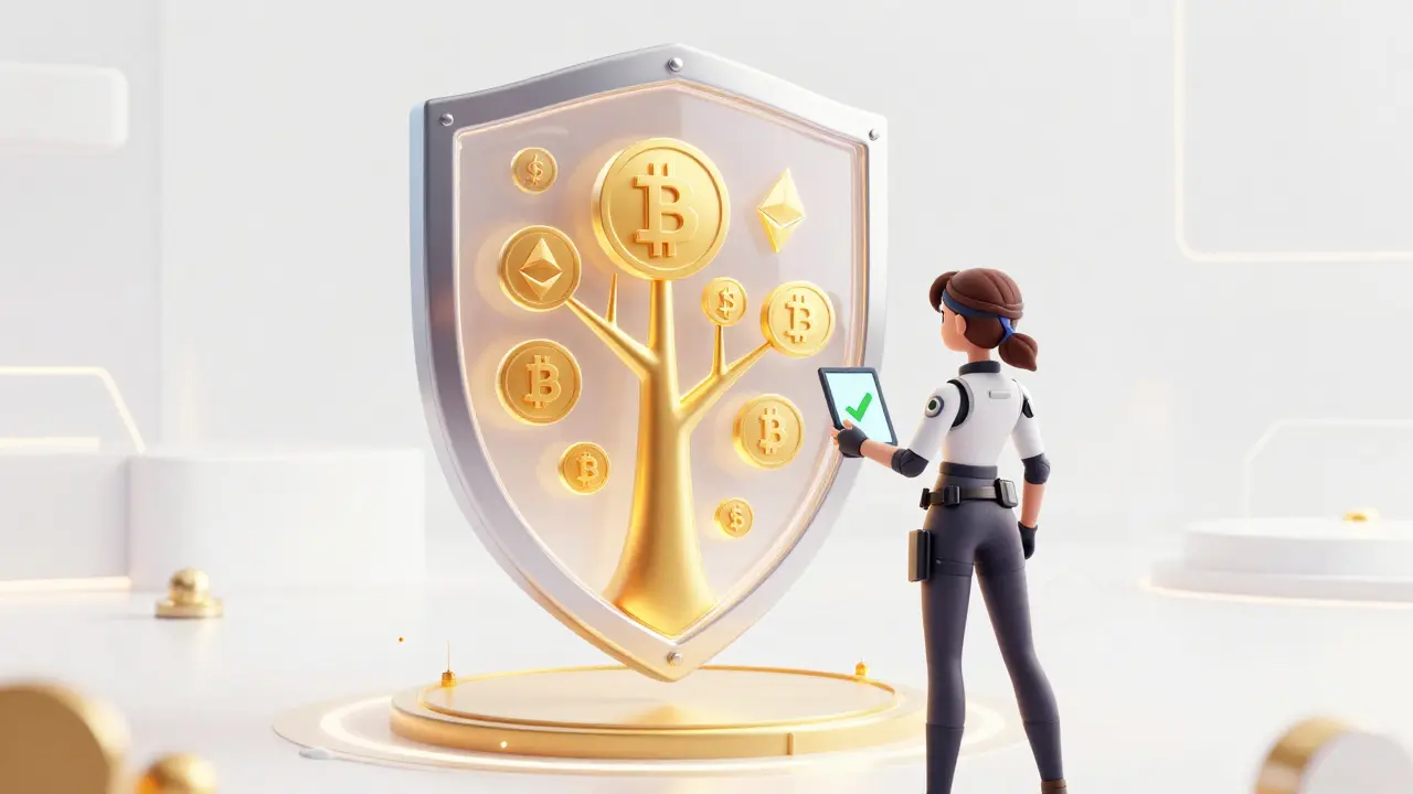 Bouclier numérique protégeant les réserves de cryptomonnaies