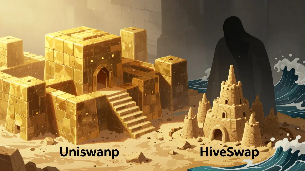 Comparaison entre une forteresse solide et un château de sable instable