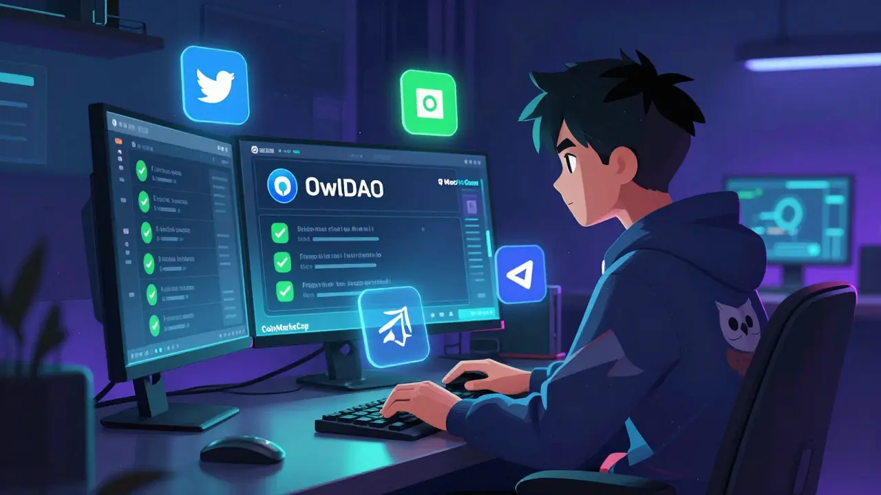 Airdrop OwlDAO x CoinMarketCap : Guide complet, étapes et détails pour gagner des tokens OWL