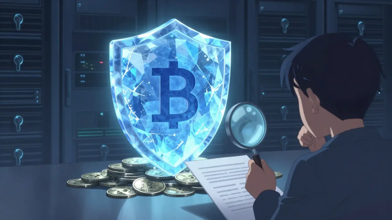 Bouclier de sécurité numérique protégeant des actifs cryptographiques