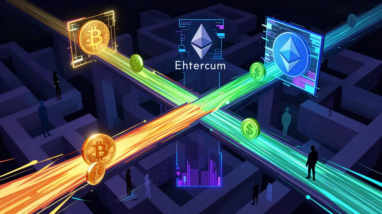 Flux de cryptomonnaies traversant des ponts numériques complexes pour éviter les sanctions.