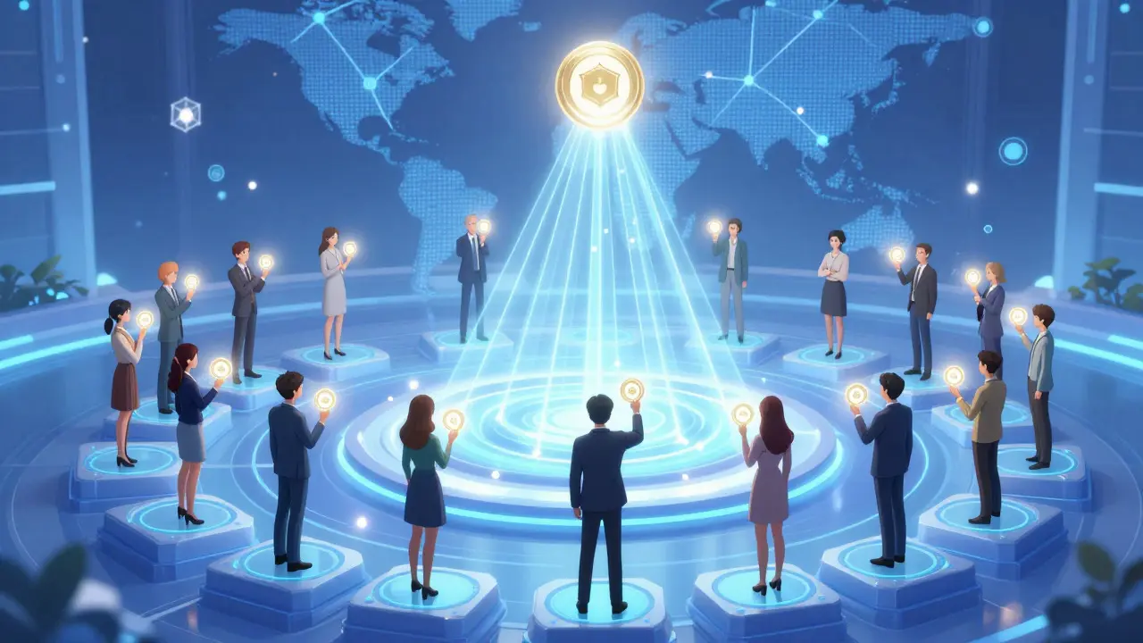 Gouvernance décentralisée de Qtum représentée par des votes lumineux