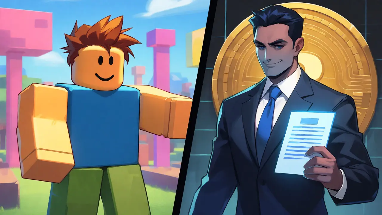 Comparaison visuelle entre un personnage de jeu vidéo et un trader crypto