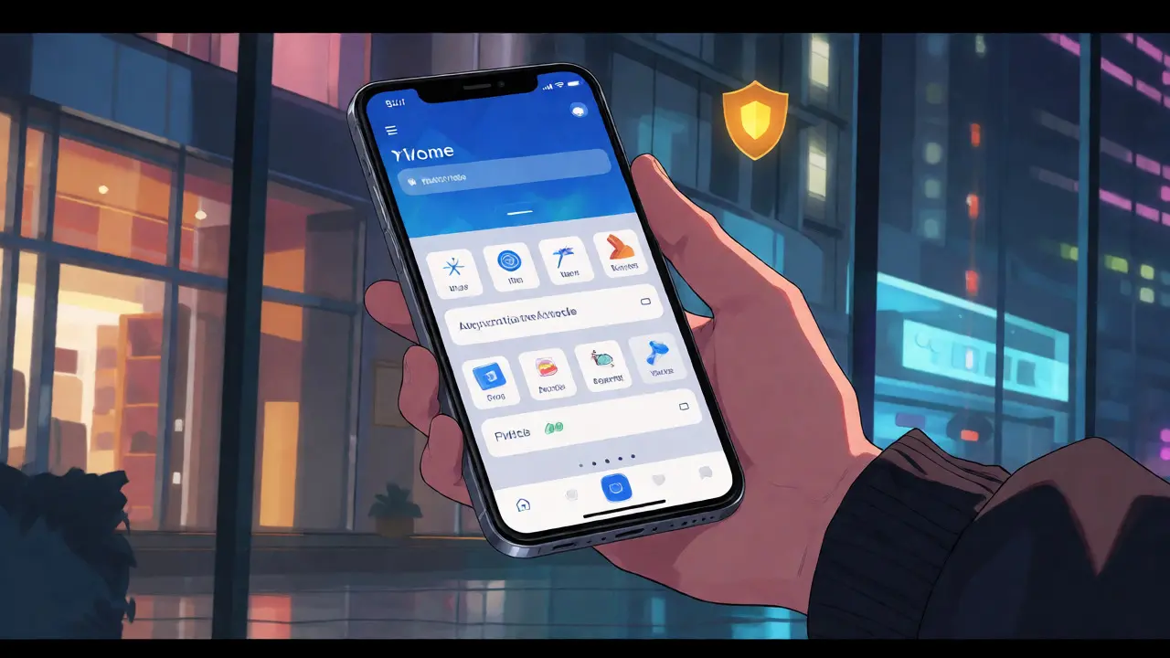 Gros plan sur un smartphone affichant l'application de trading Terminal