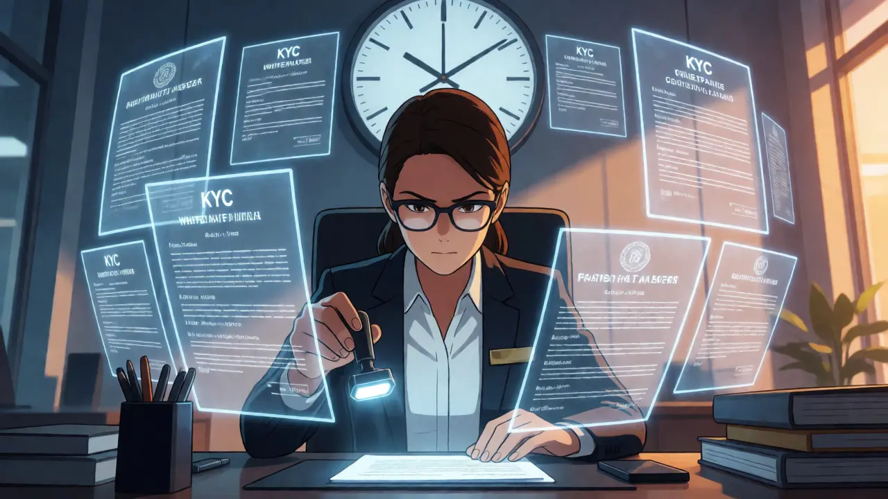 Officier de conformité traitant des dossiers de licence crypto