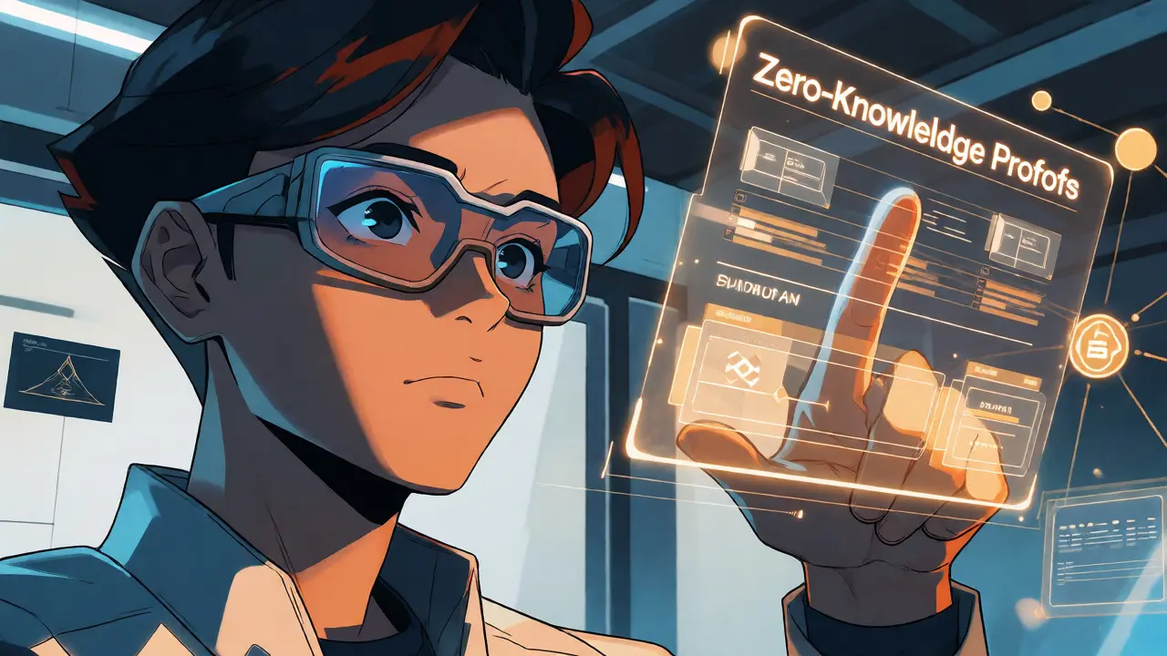 Scène anime montrant les preuves à divulgation nulle et la confidentialité technologique de PRI.